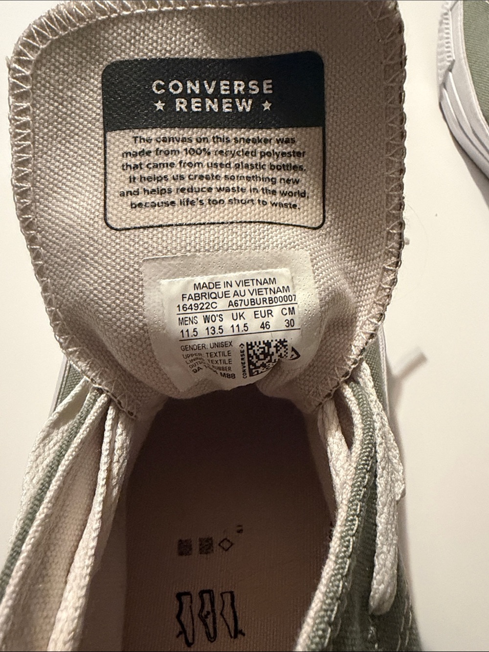 Converse Renew Low-Top Sneakers - Sage Green & White